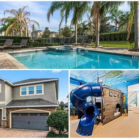 Themed Slides, Game, Pool Home Near Disney